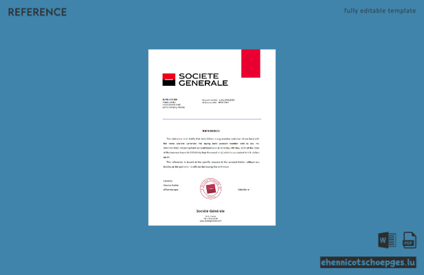 Frankreich Société Générale Referenzmuster Vorschau